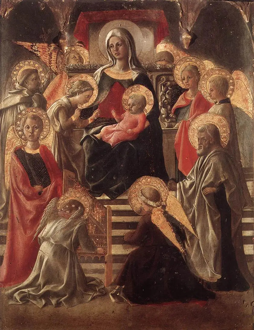 Madonna and Child Enthroned with Saints - Fra Filippo Lippi - Alpha Reproduction