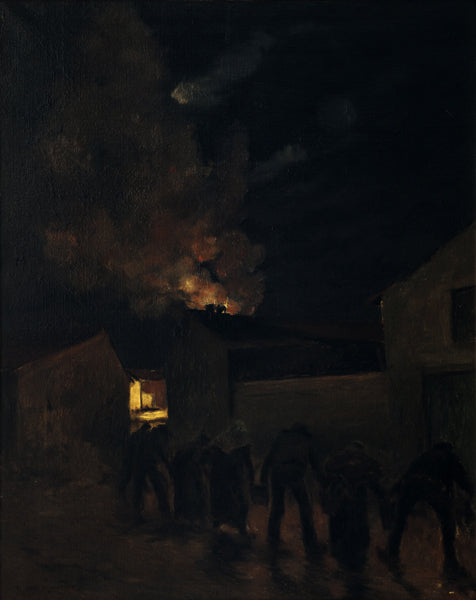 Incendie au village. La chaîne - Jules Bastien-Lepage