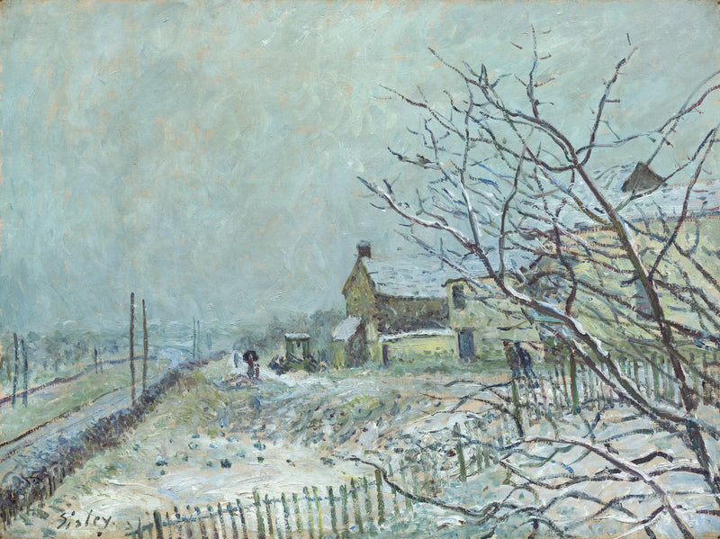 First Snow at Veneux-Nadon - Alfred Sisley