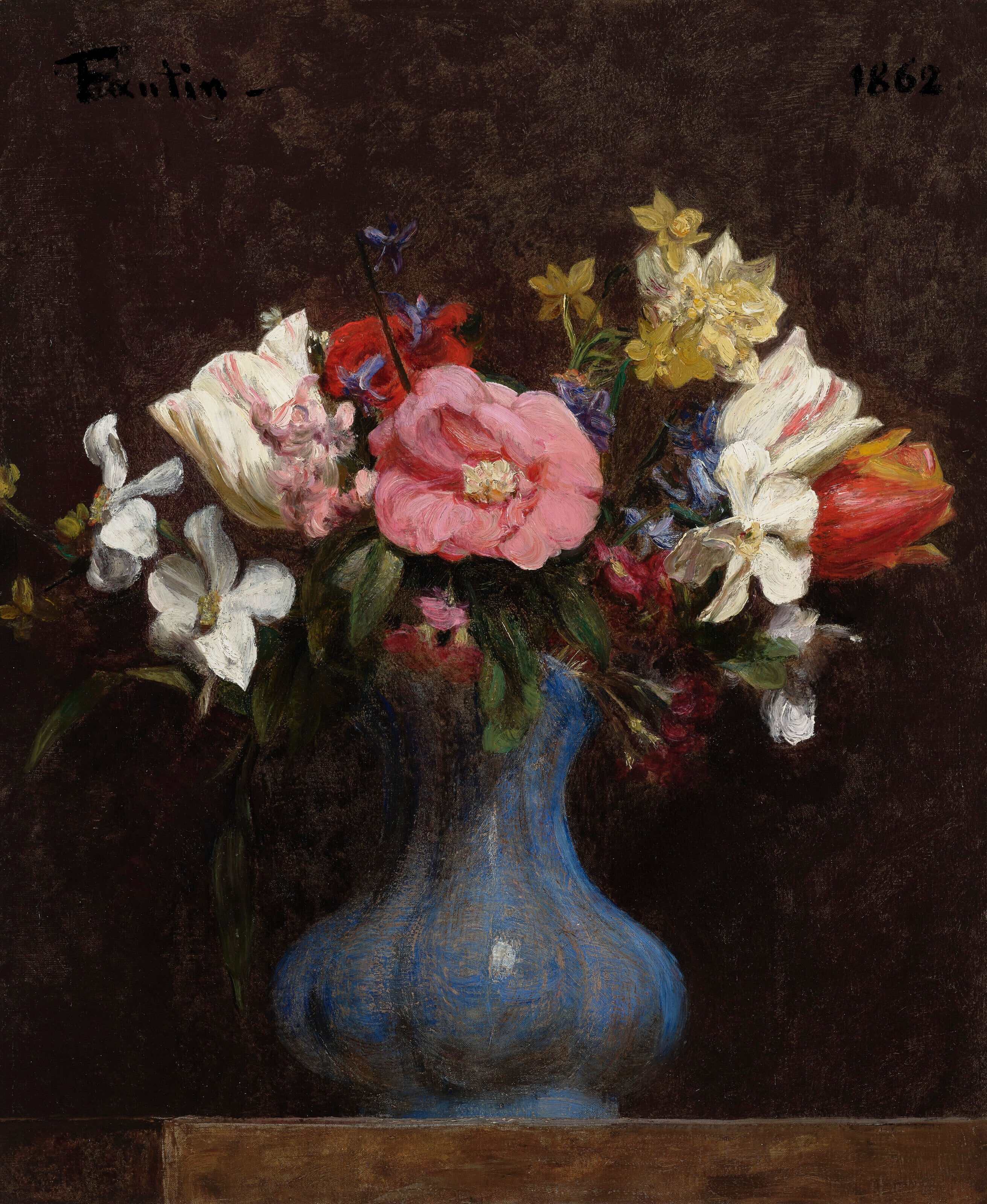 Fleurs, camélias et tulipes - Henri Fantin-Latour