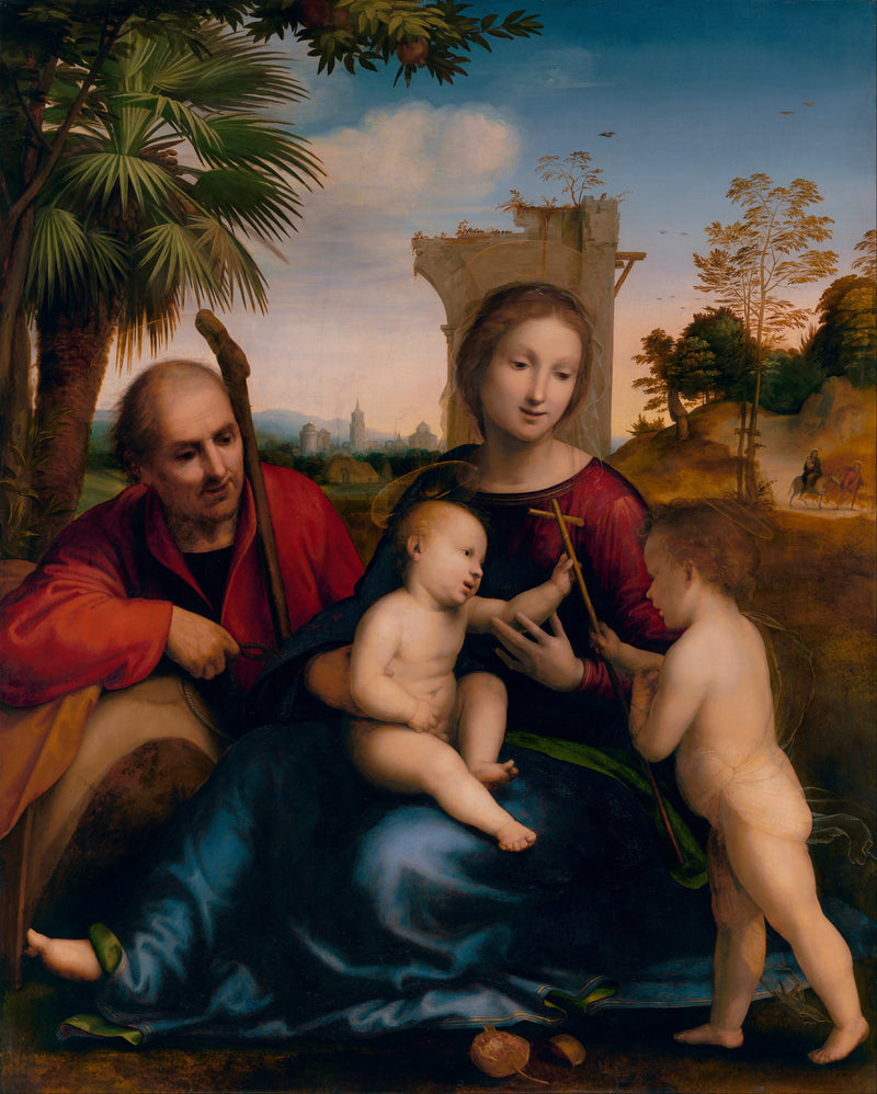 The Rest During the Flight into Egypt with Saint John the Baptist - Fra Bartolomeo