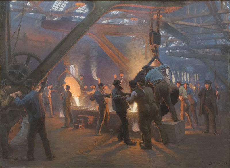 The Iron Foundry, Burmeister and Wain - Peder Severin Krøyer