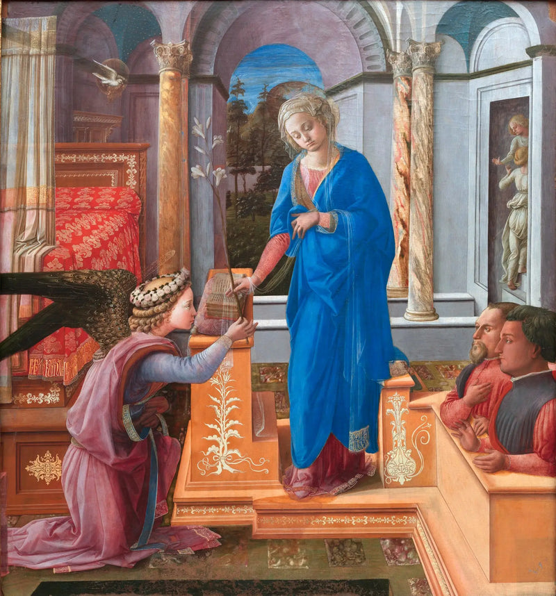 Annunciation to the Two Kneeling Donors - Fra Filippo Lippi