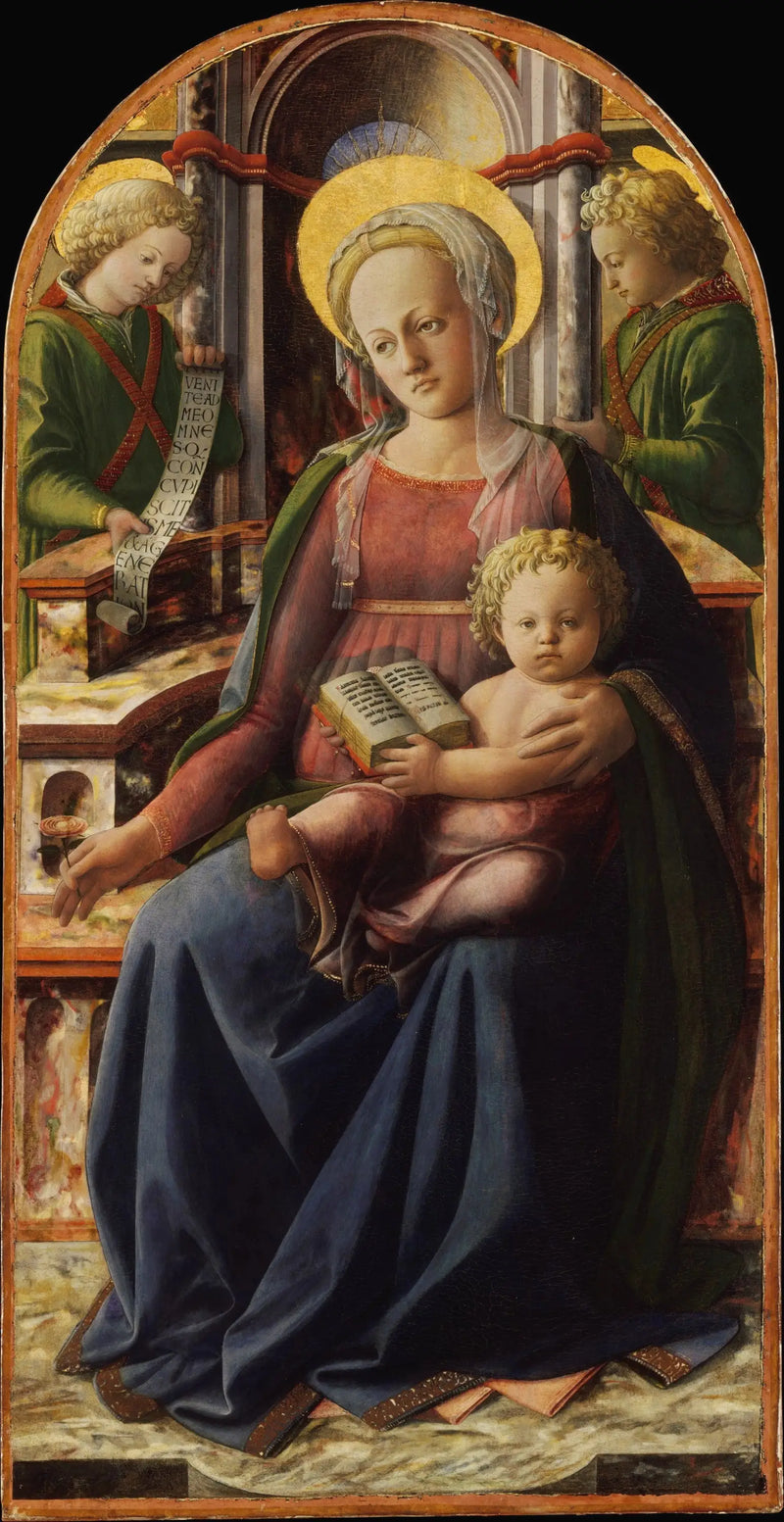 Madonna and Child Enthroned with Two Angels - Fra Filippo Lippi