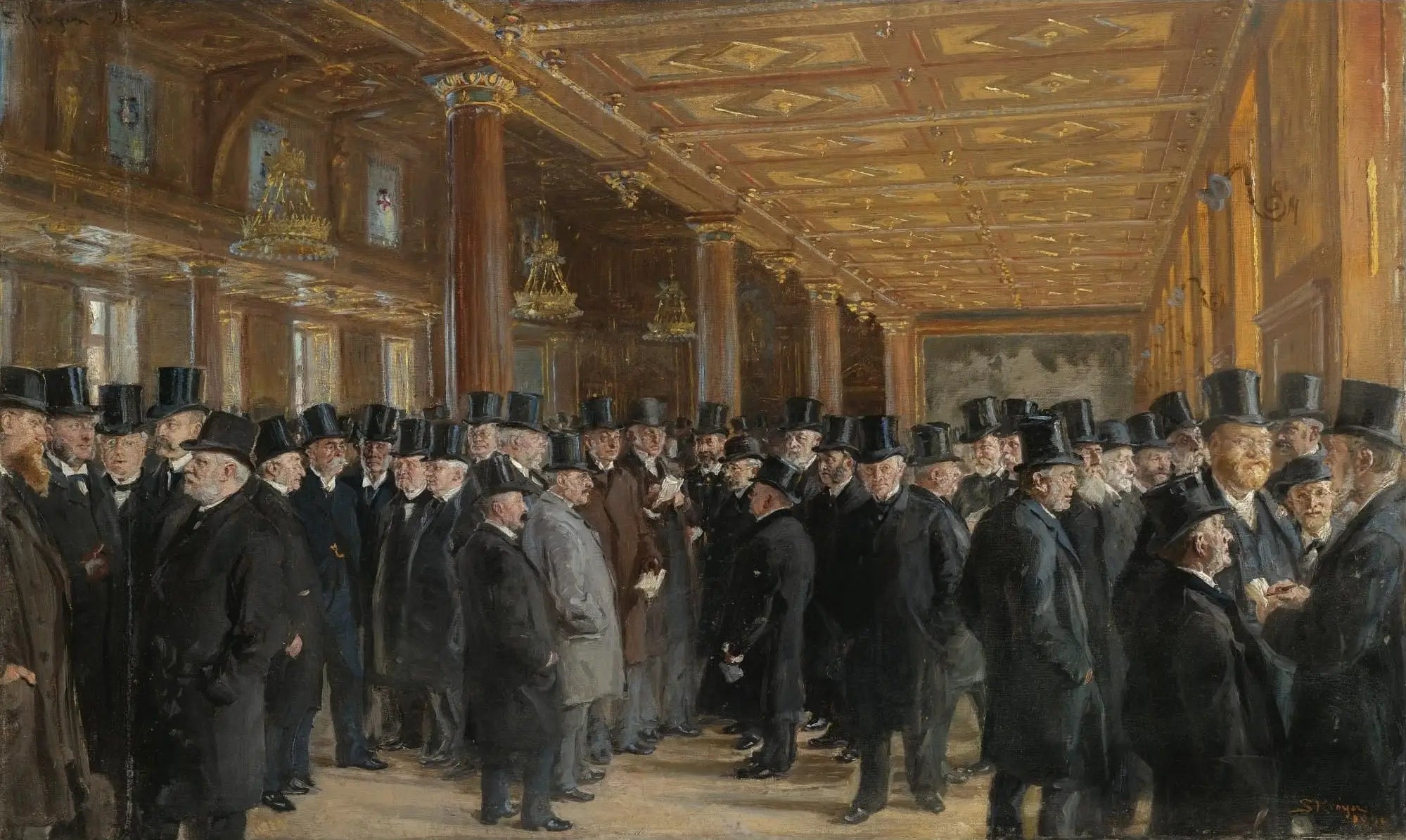 De la Bourse de Copenhague (Étude) - Peder Severin Krøyer - Alpha Reproduction