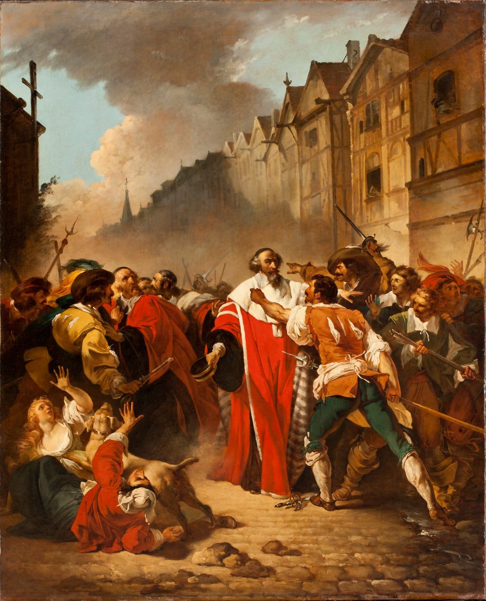 Le Président Molé, saisi par les factieux, au temps des guerres de la Fronde - François-André Vincent