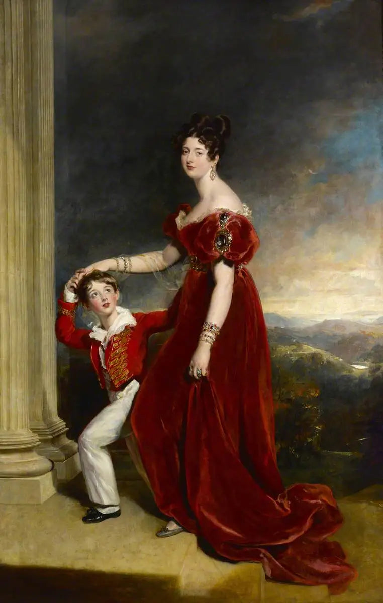 Lady Frances Anne Emily Vane-Tempest, Marquise de Londonderry (1800-1865) and her son George Henry Robert Charles William Vane-Tempest, Viscount Seaham, later 5th Marquess of Londonderry (1821-1884) - Thomas Lawrence