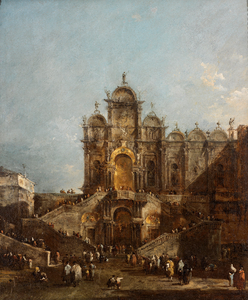 School of San Marco with Loggia erected for the blessing of Pope Pius VI on May 19, 1782, Campo San Zanipolo - Francesco Guardi