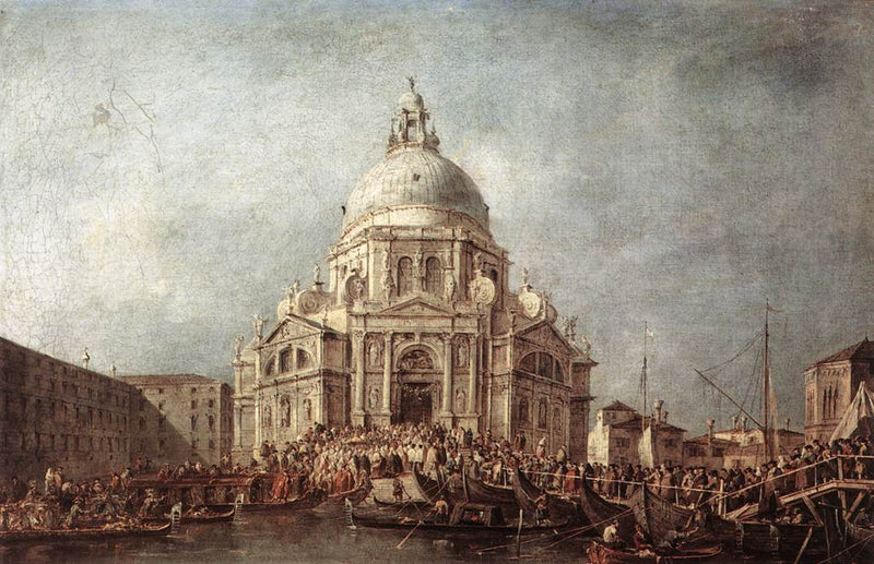 The Doge of Venice visits La Salute, November 21, the day of the commemoration of the end of the plague of 1630 - Francesco Guardi