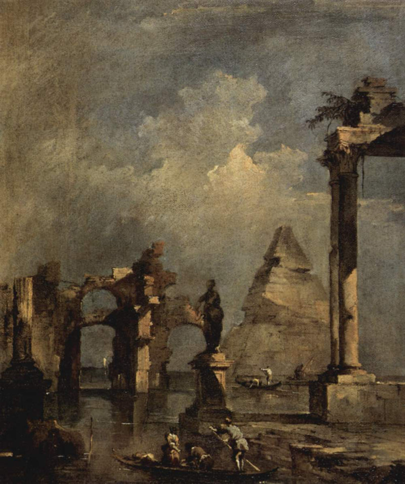 Capriccio with Pyramid - Francesco Guardi