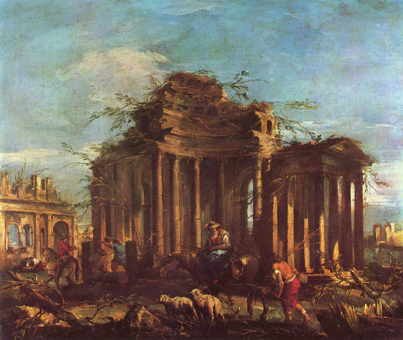 Ruins with staffage - Francesco Guardi
