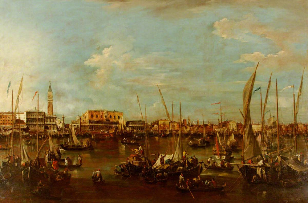 Le bassin de Saint-Marc avec le Molo et le palais des Doges Venise - Francesco Guardi - Alpha Reproduction