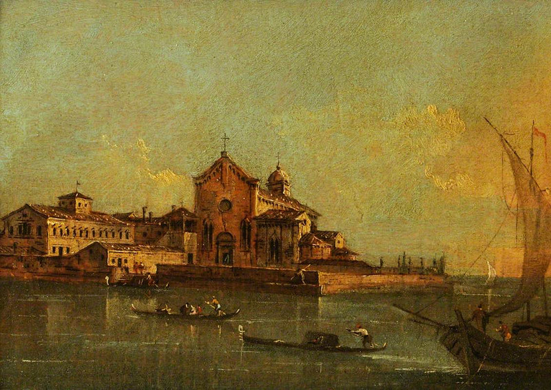 View of the island of Sant'Elena, Venice - Francesco Guardi