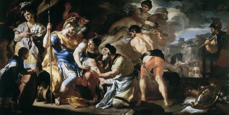 Venus with Iapis healing Aeneas wounded - Francesco Solimena