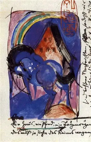 Reproduction du tableau « Q30078883 - Franz Marc » par Alpha Reproduction en peinture à l’huile