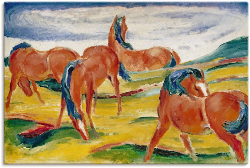 Horses in the Pasture III - Franz Marc