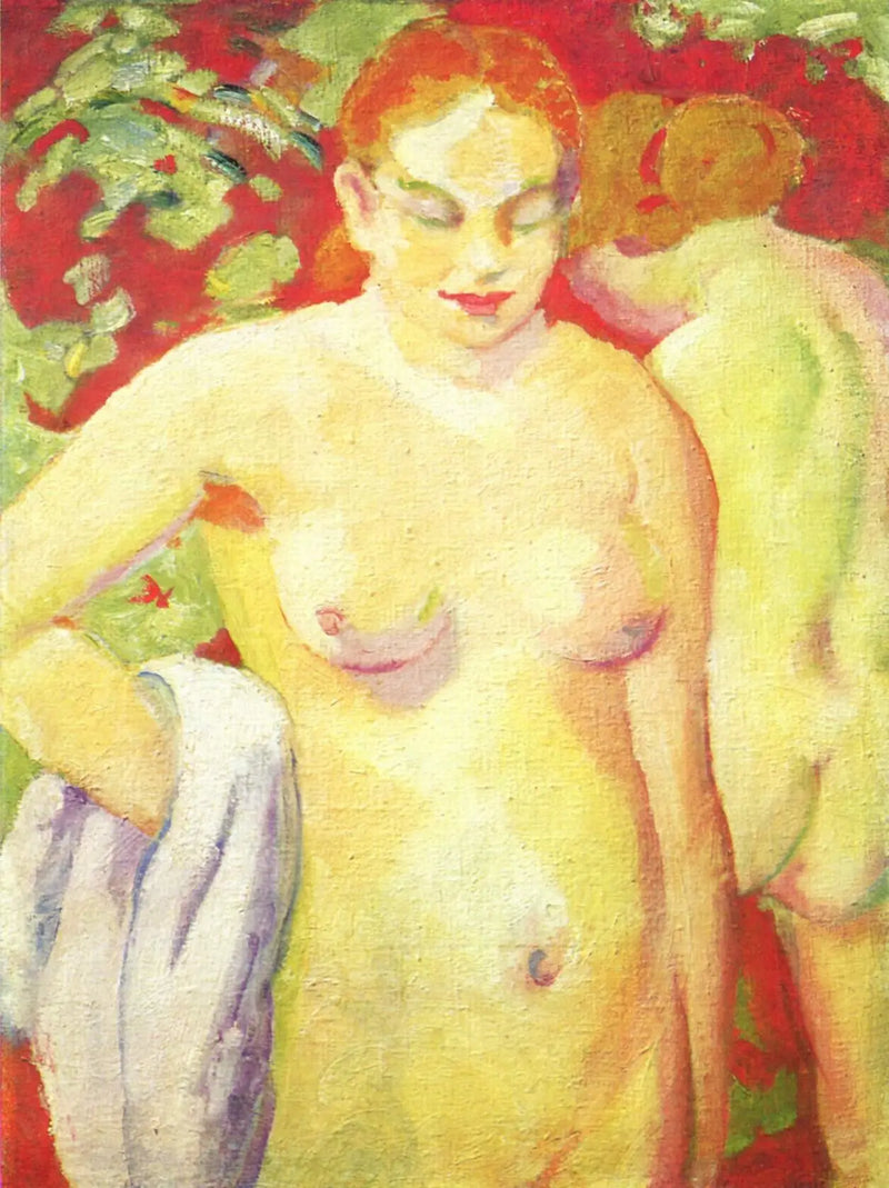 Nudes on Cinnabar - Franz Marc