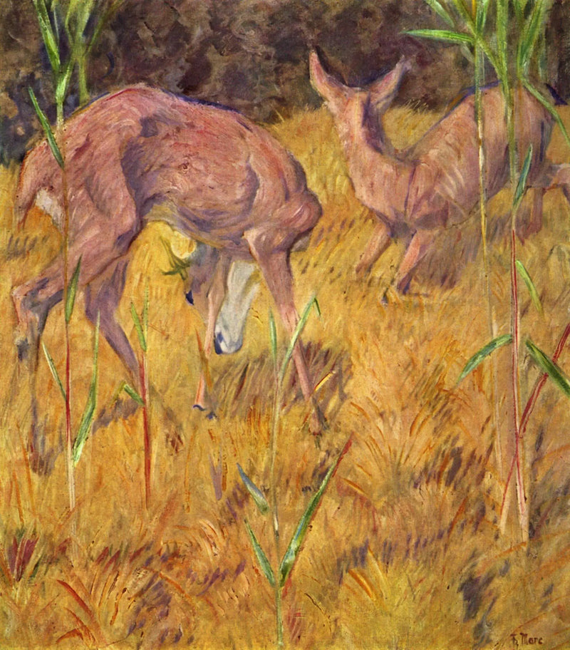 Deer in the Reeds - Franz Marc