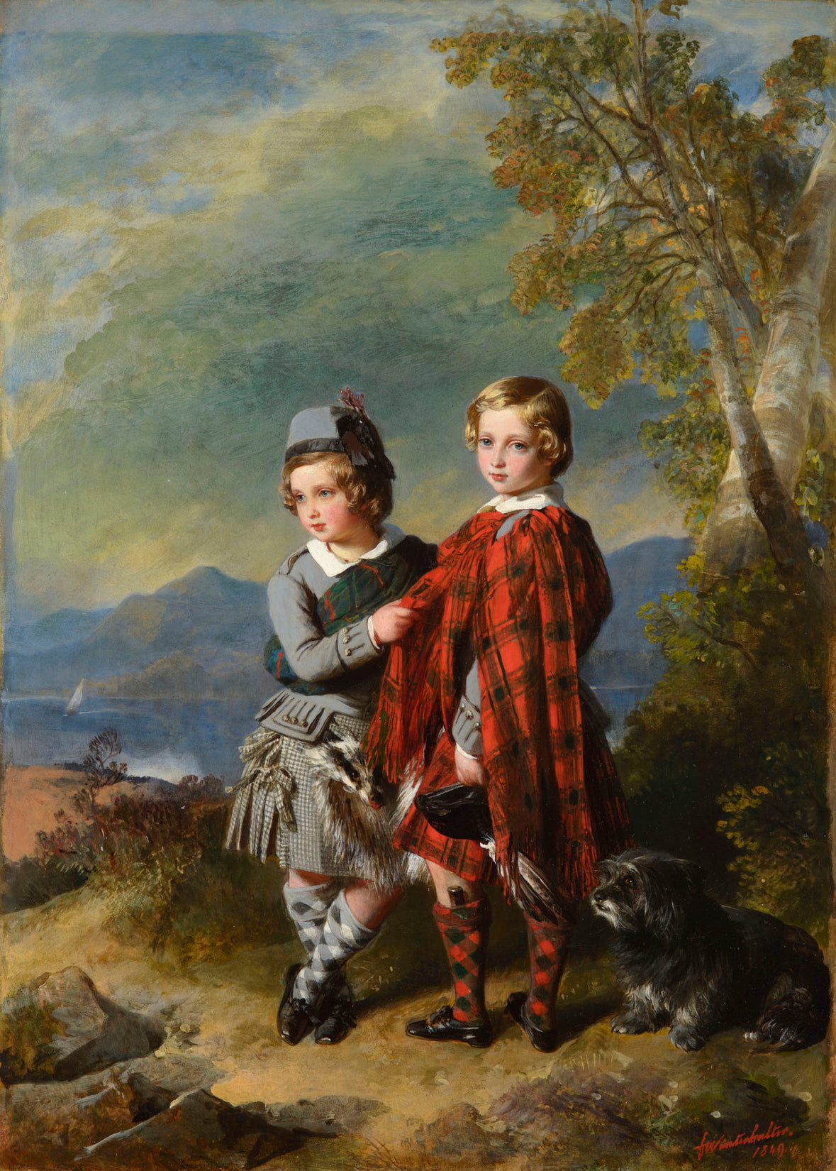 Albert Edward, prince de Galles, avec le prince Alfred - Franz Xaver Winterhalter