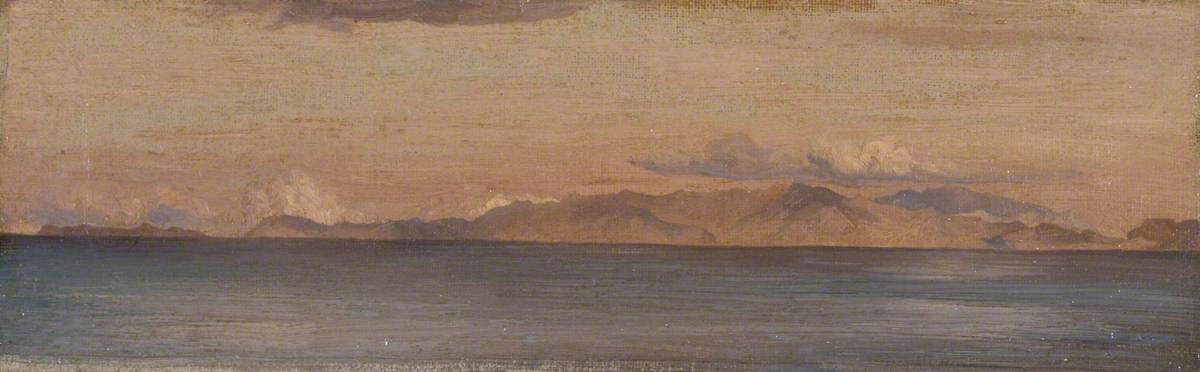 Vue lointaine des montagnes de la mer Égée - Frederic Leighton