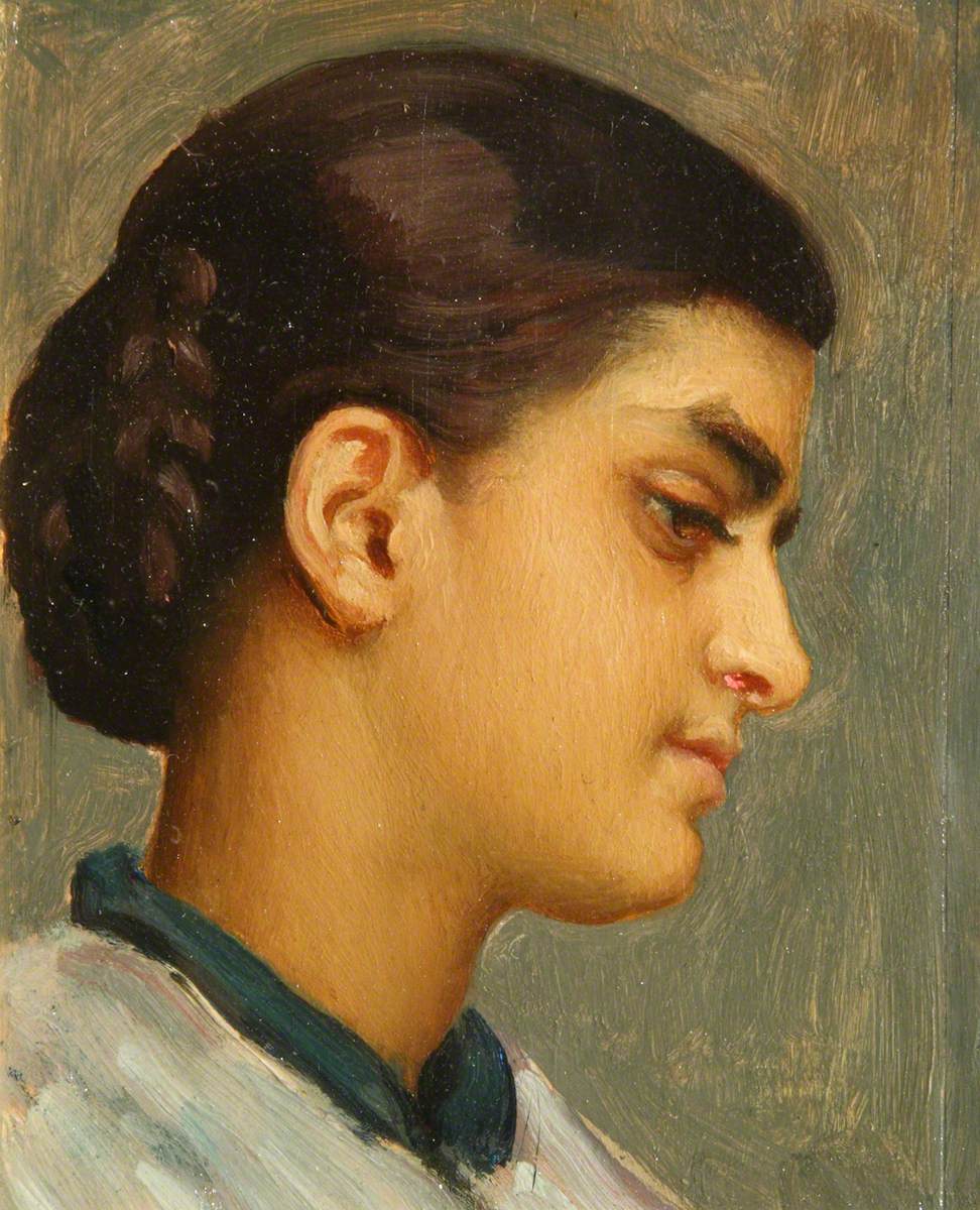 Tête de fille espagnole - Frederic Leighton