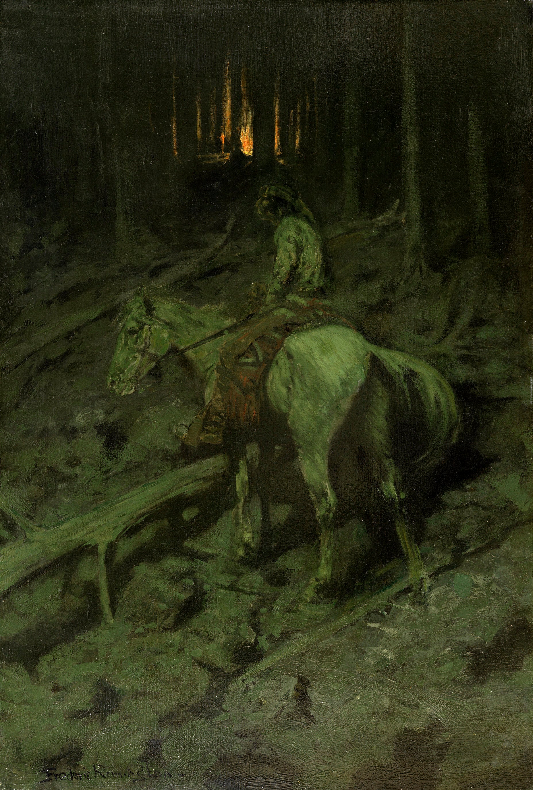 Signal de tir Apache - Frederic Remington