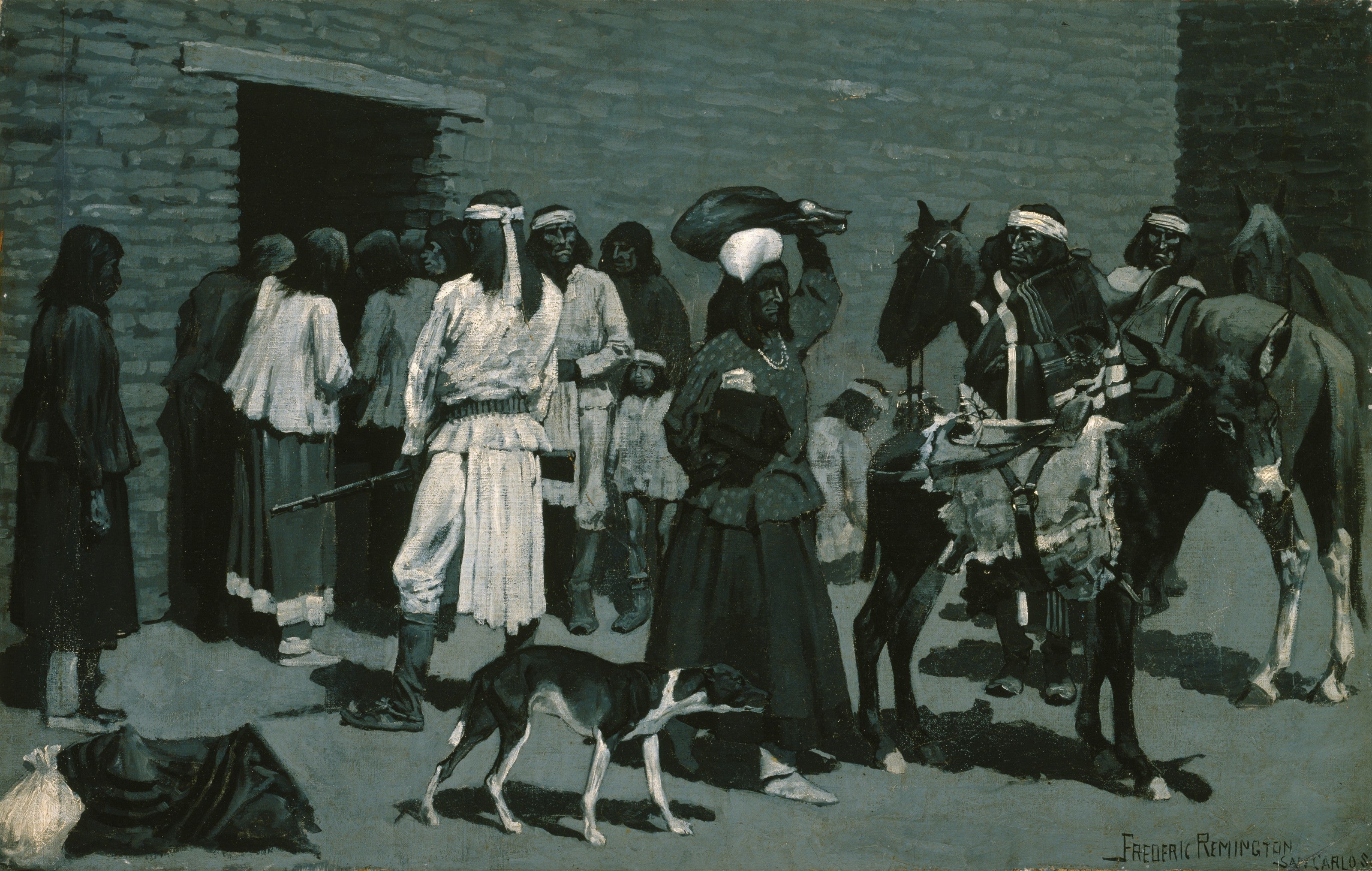 Village indien Pueblo - Frederic Remington
