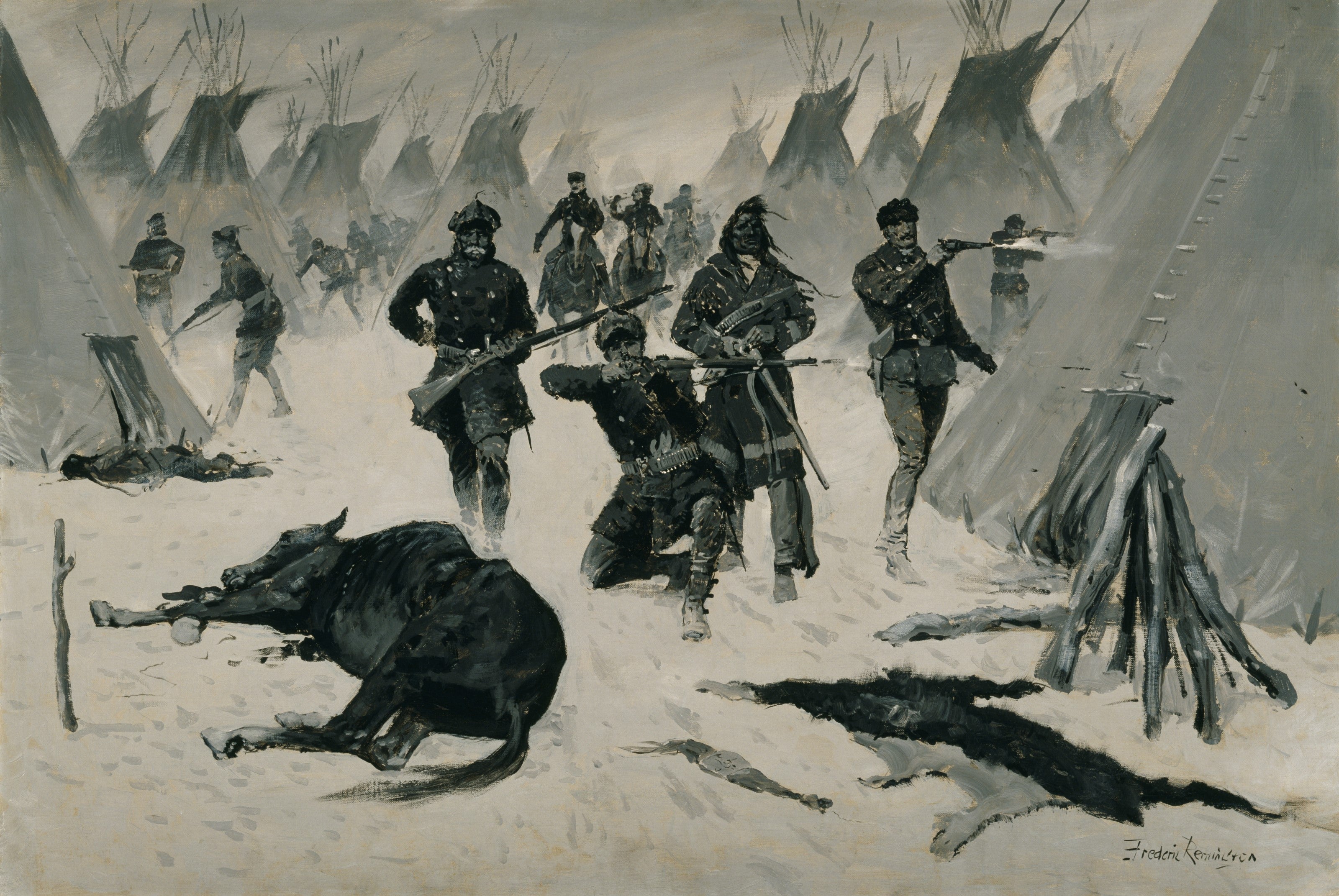 La défaite de Crazy Horse - Frederic Remington
