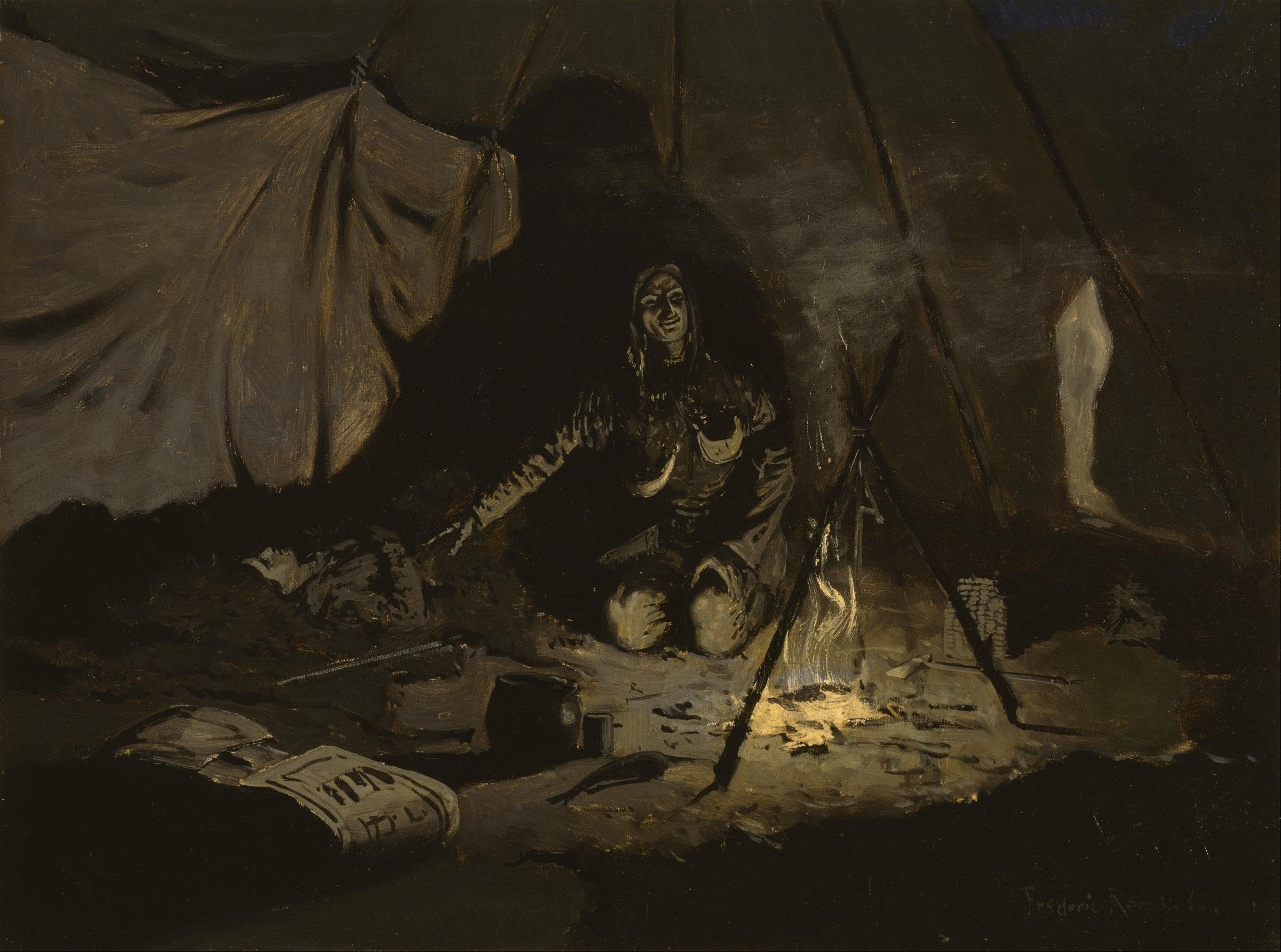 Les feuilles sèches ont duré plus longtemps qu'elle - Frederic Remington