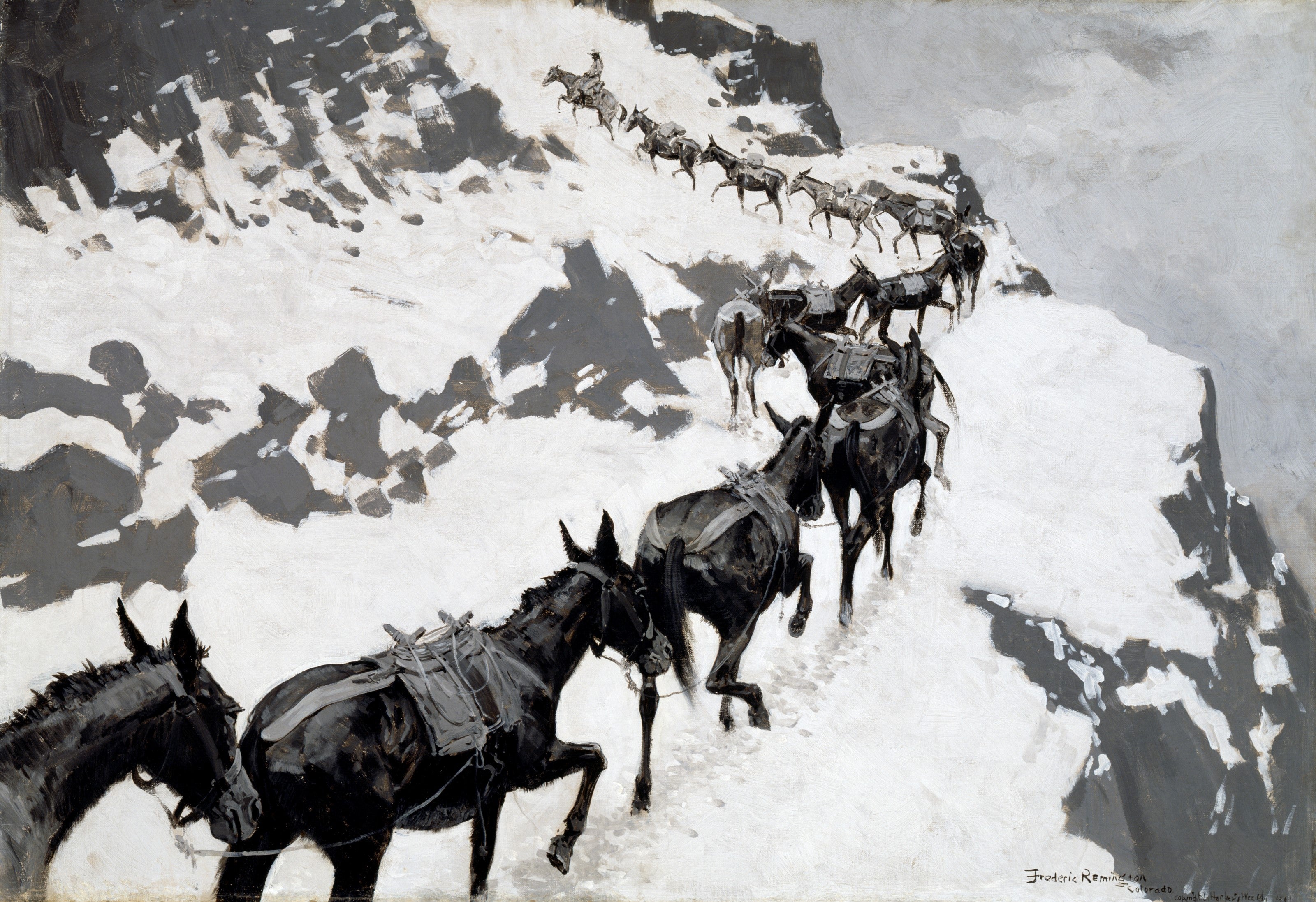 Le pack Mule - Frederic Remington