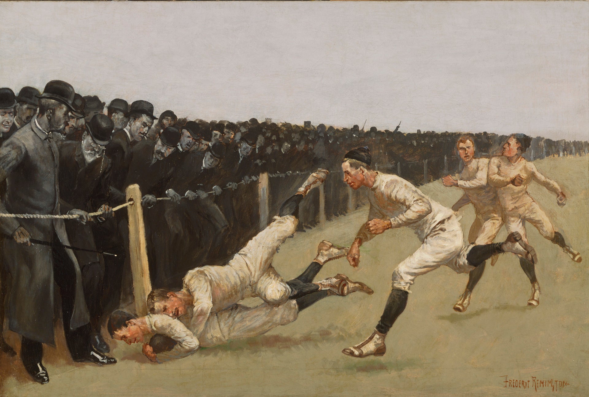 Touchdown, Yale contre Princeton, jour de Thanksgiving, 27 novembre 1890, Yale 32, Princeton 0 - Frederic Remington