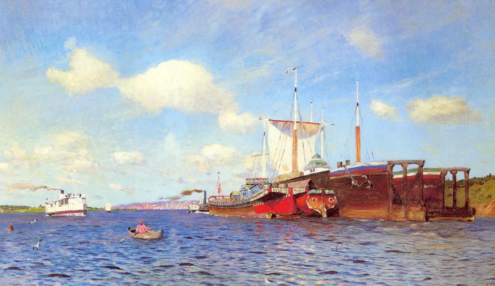 Fresh wind. The Volga - Isaac Levitan