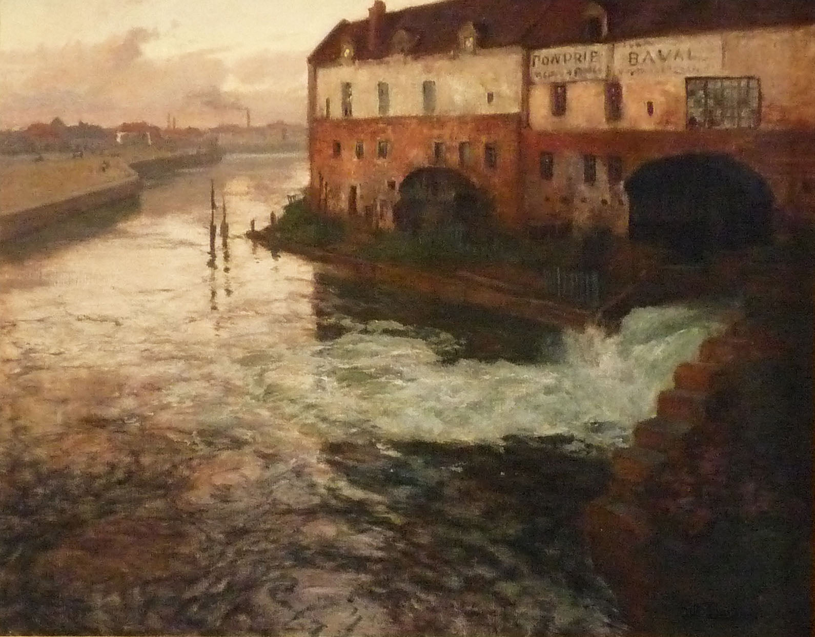Old factory on the Somme (evening) - Thaulow Fries