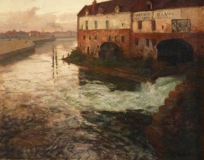 Old factory on the Somme (evening) - Thaulow Fries