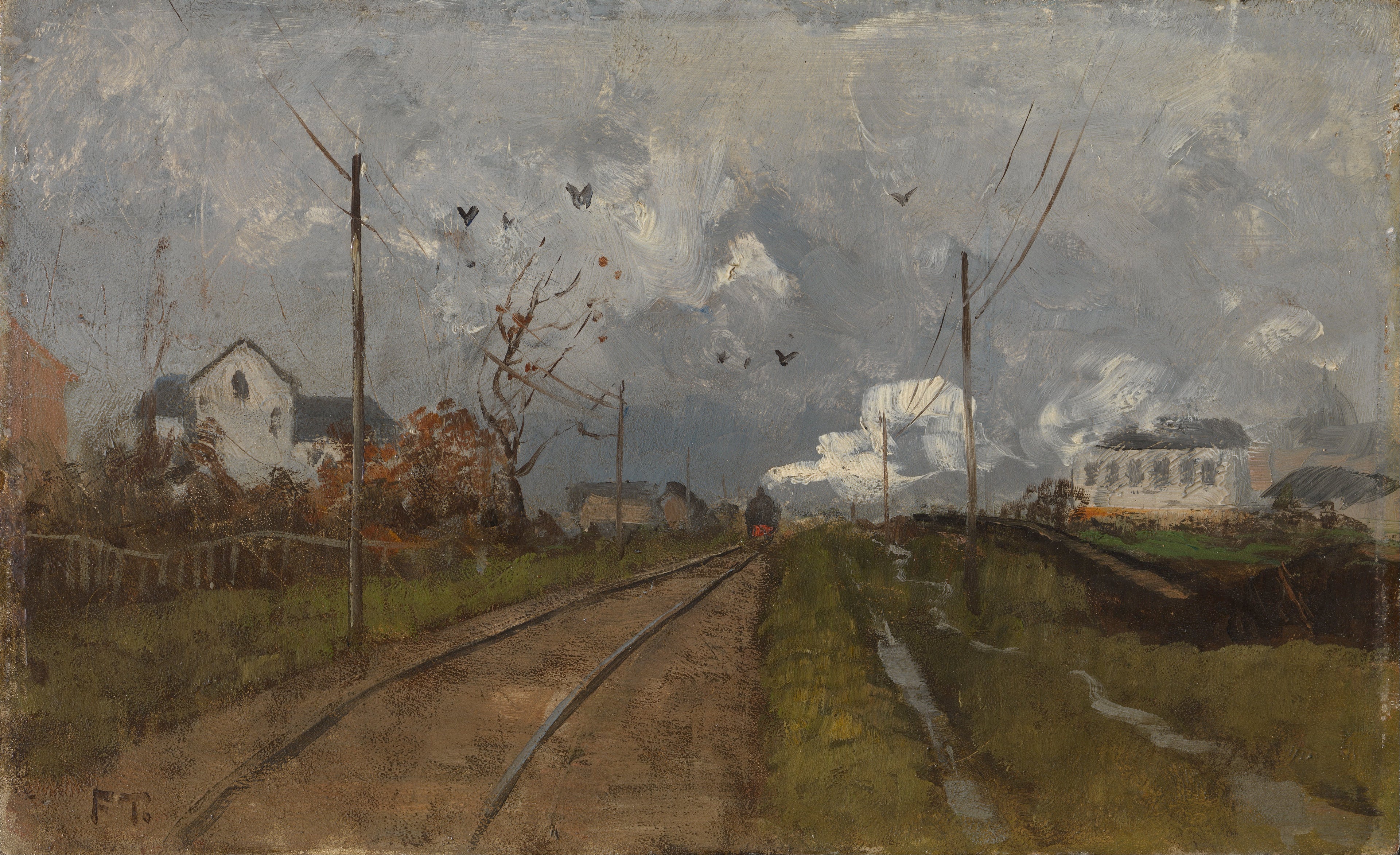 The train is coming - Frits Thaulow