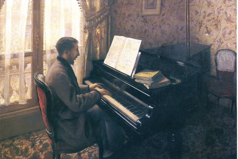 Young Man at the Piano (Martial Caillebotte) - Gustave Caillebotte