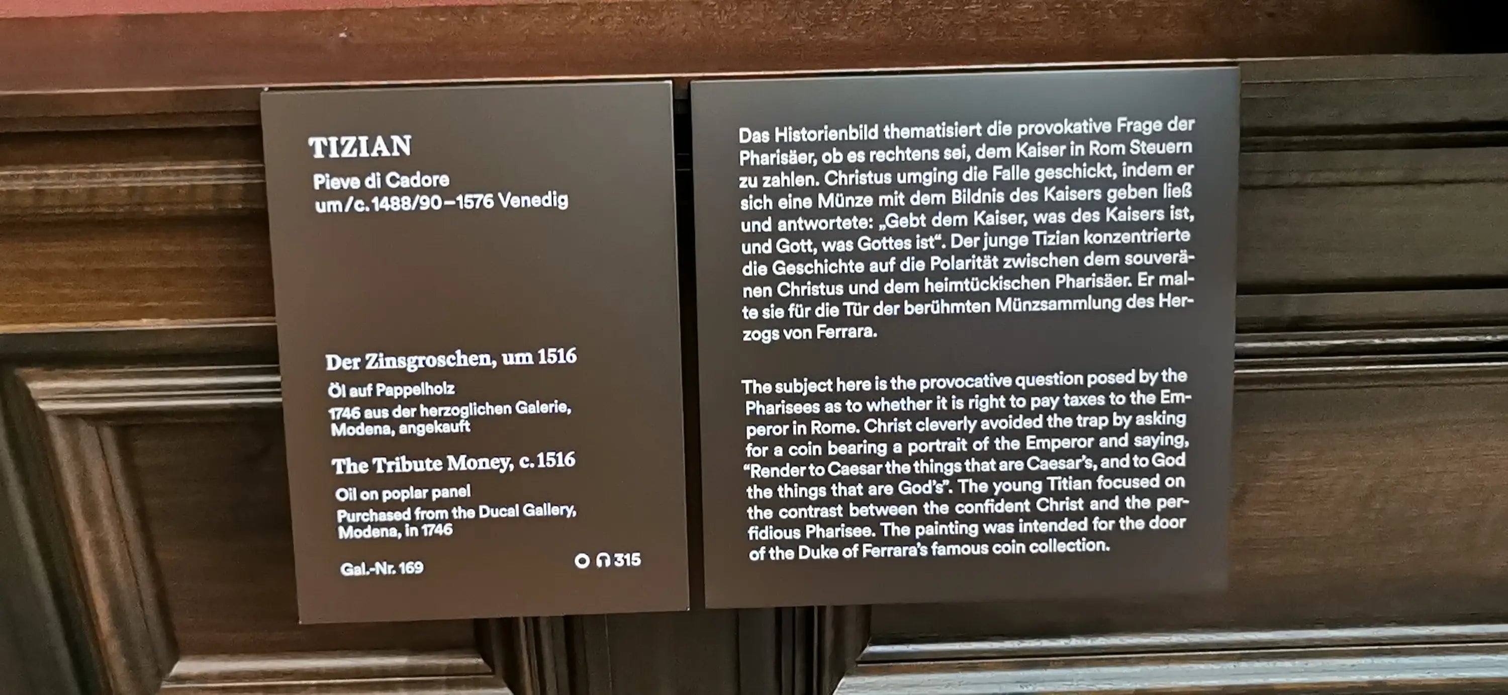 Le Christ au denier - Titian - Alpha Reproduction