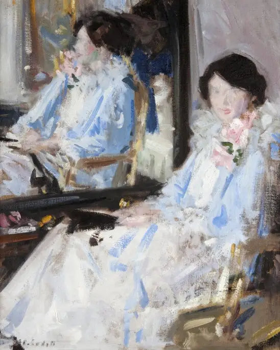 Girl in Blue - Reflections - Francis Cadell