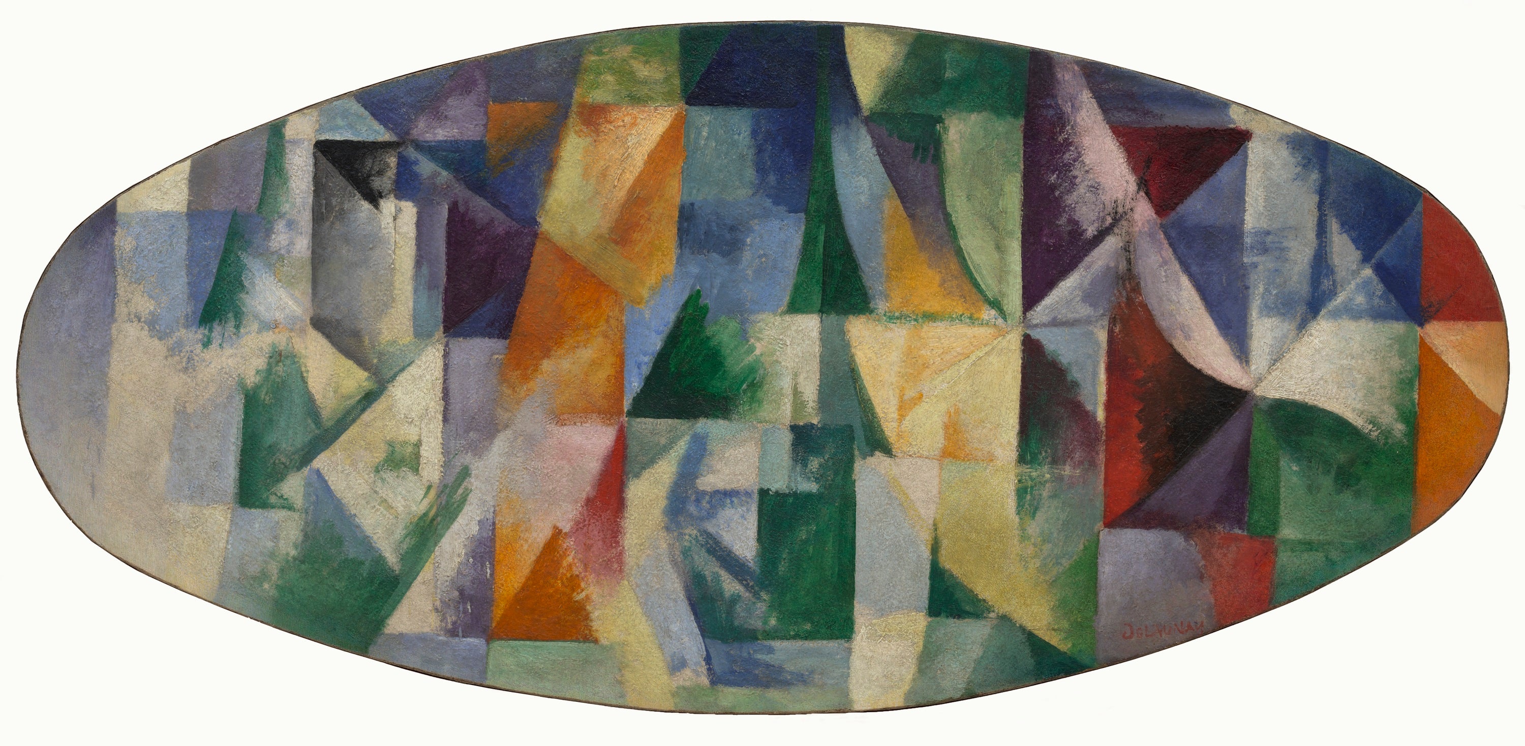 Reproduction du tableau « Fenêtres ouvertes simultanément 1re partie 3e motif - Robert Delaunay » par Alpha Reproduction en peinture à l’huile