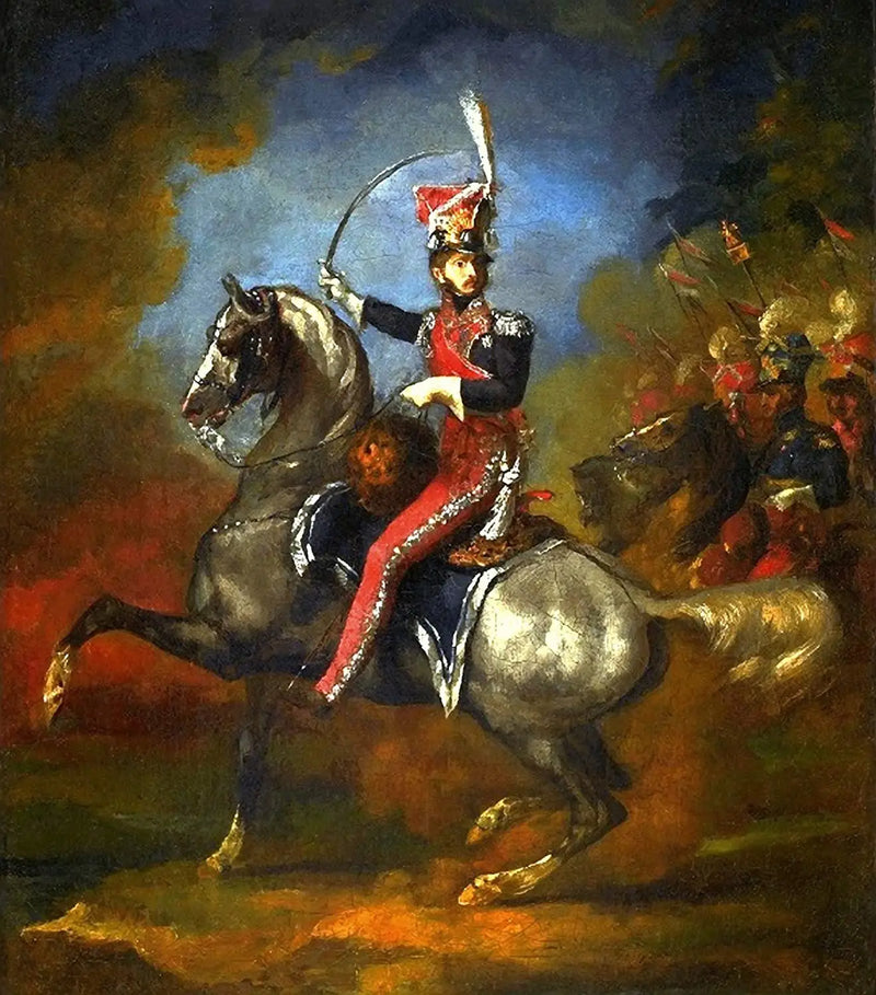 Equestrian Portrait of Wincenty Krasiński. - Théodore Géricault