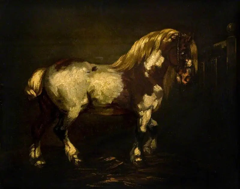 A Piebald Stallion - Théodore Géricault