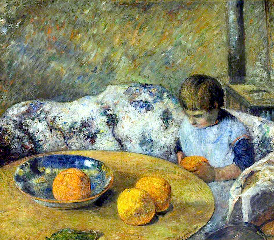 Interior with Aline Gauguin - Paul Gauguin