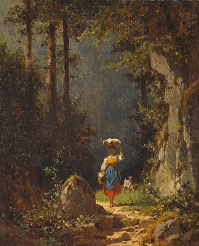Girl with a Goat - Carl Spitzweg