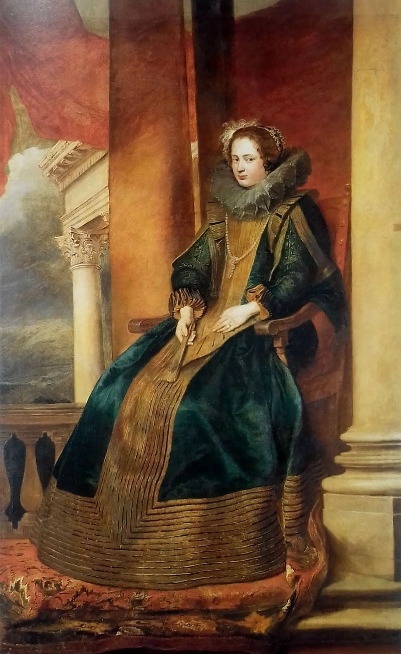 Portrait of a Genoese woman sitting - Antoine van Dyck