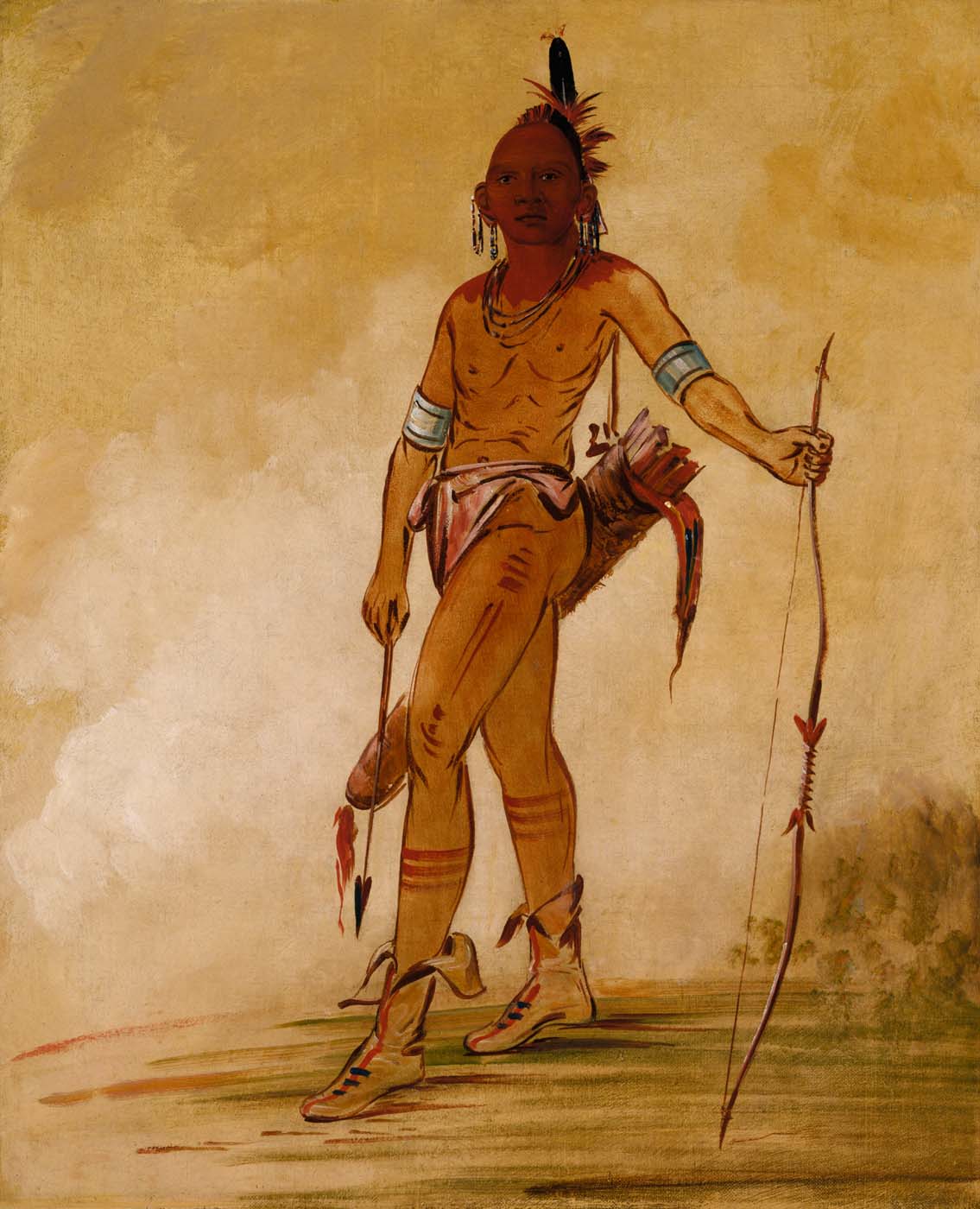 Cáh-he-ga-shín-ga, petit chef - George Catlin