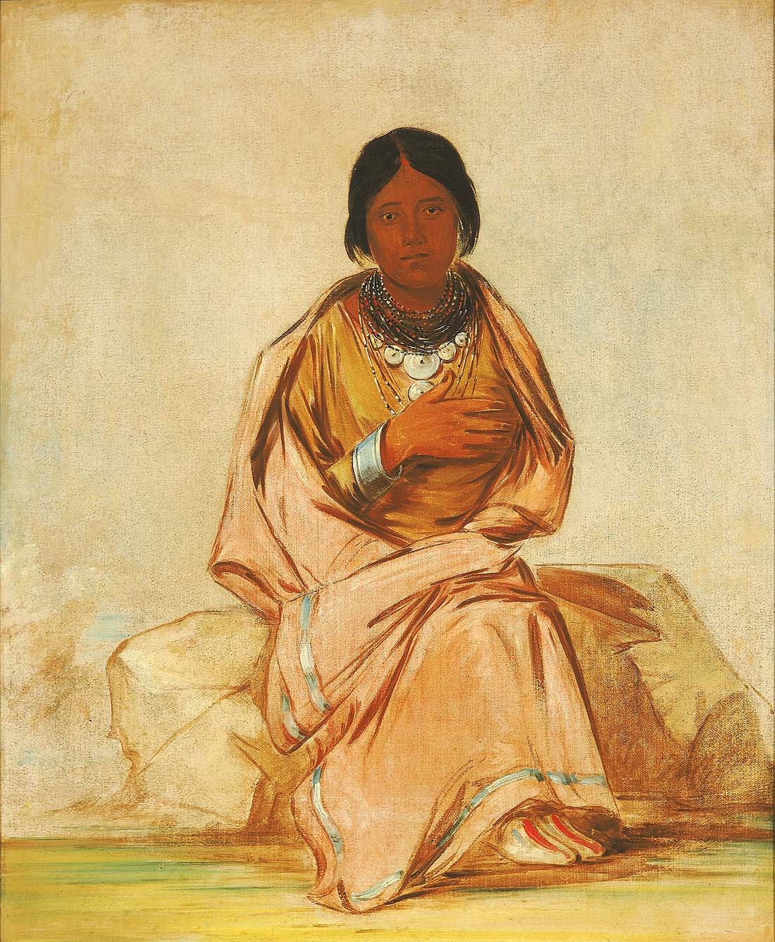 Chee-a-ex-e-co, Fille du Cerf sans Cœur - George Catlin