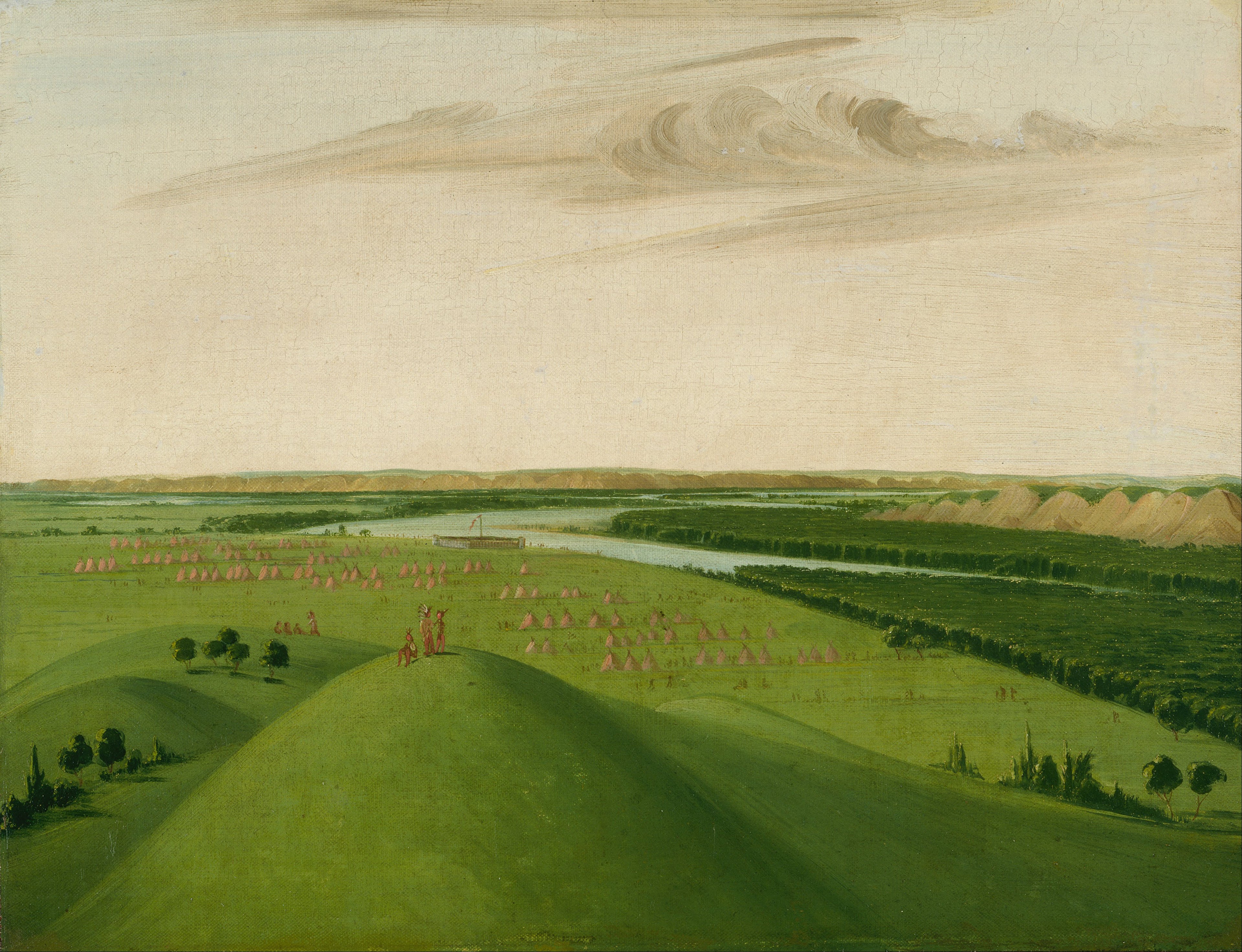 Fort Union, embouchure de la rivière Yellowstone, 2000 milles au-dessus de Saint-Louis - George Catlin