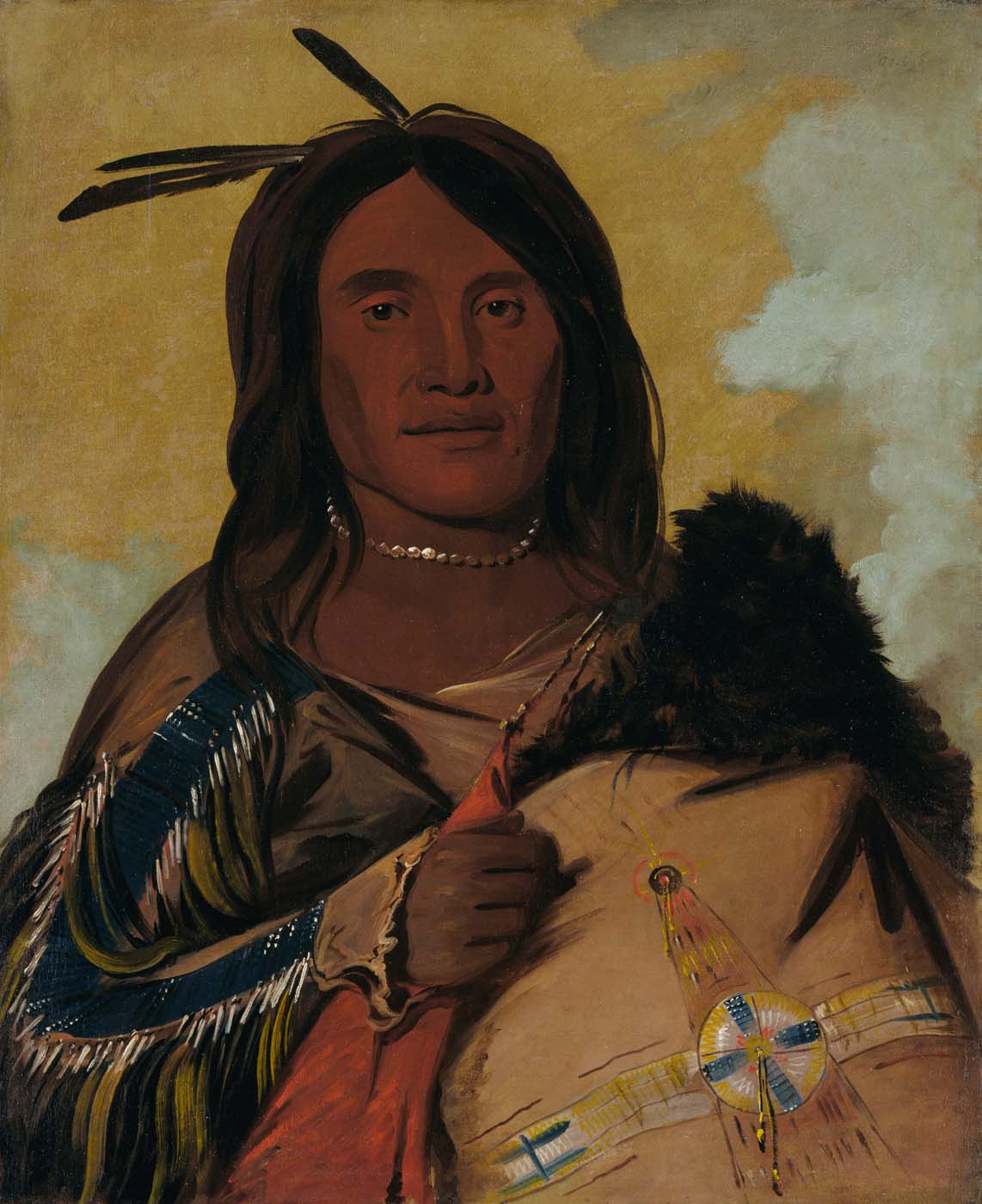 Ka-pés-ka-da, Shell Man, un Oglala Brave - George Catlin