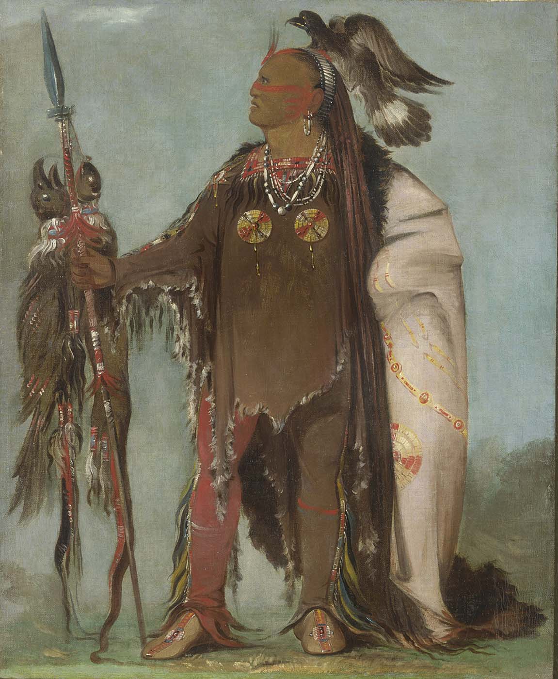 Pa-rís-ka-róo-pa, Deux corbeaux, un chef de bande - George Catlin