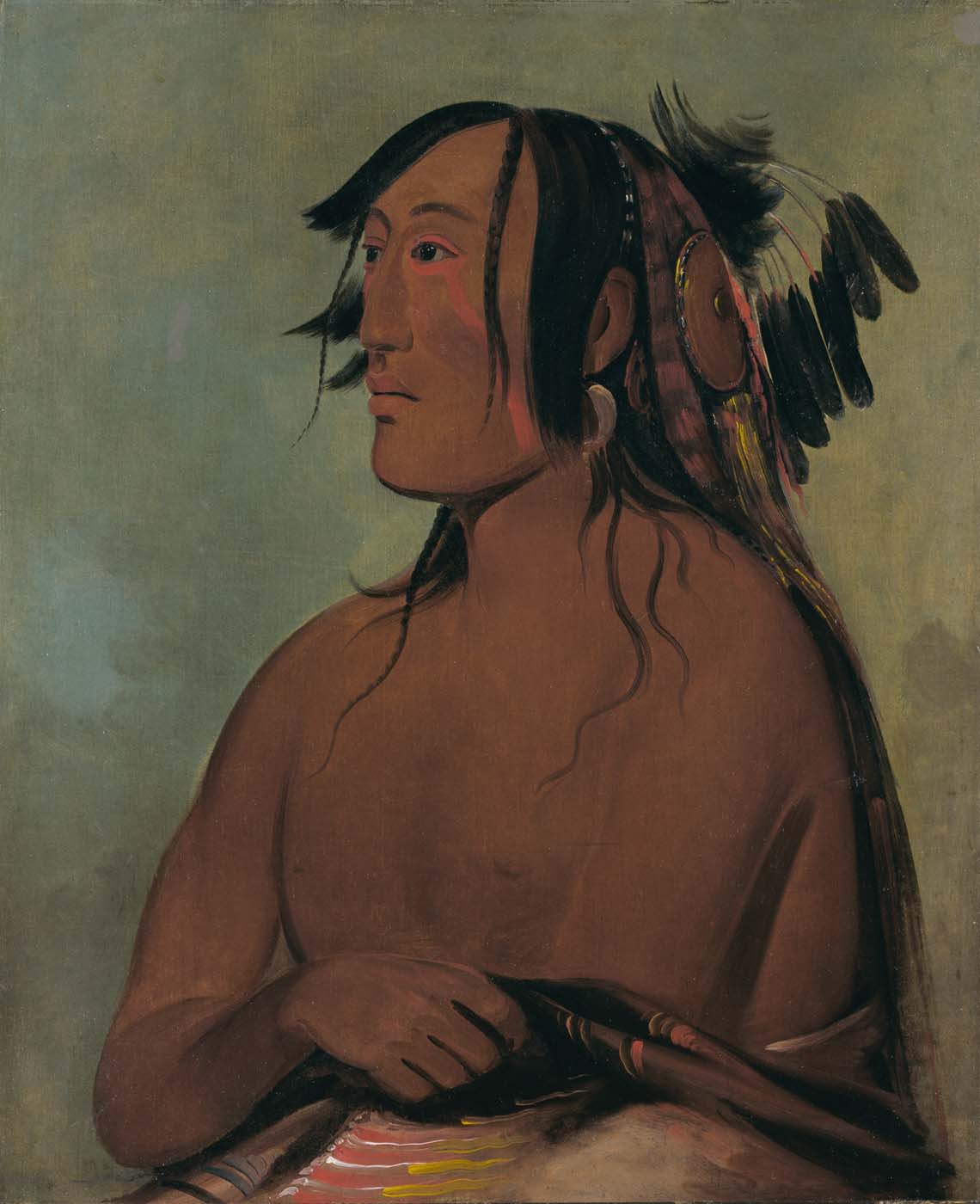 Pa-ris-ka-roó-pa, Deux Corbeaux, le Jeune - George Catlin